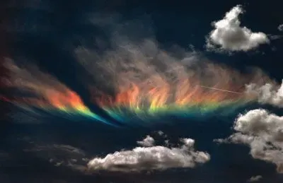 A fire rainbow over Idaho  USA