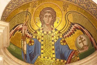 Mosaic of Archangel Gabriel Ayia Aiketerini Church