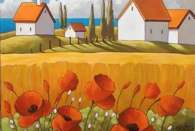 Poppies in the Field by Cathy Horvath