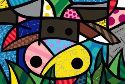 Cow by Romero Britto