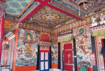 Temple interior  Sikkim  India