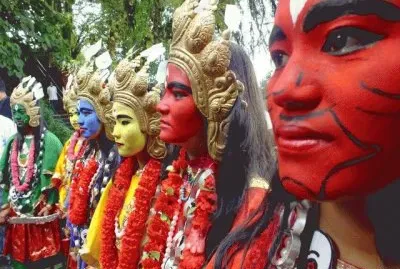 Ready for the Temple ceremony  Gangtok  Sikkim