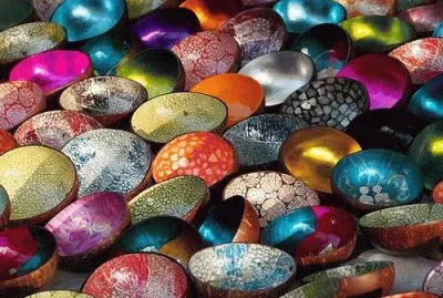 Vibrant coconut bowls