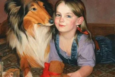 67. NiÃ±a y mascota jigsaw puzzle