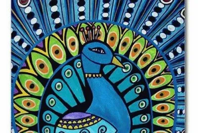 Peacock tile  art from Sri Lanka