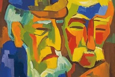 Two old Farmers  by Karl Schmidt