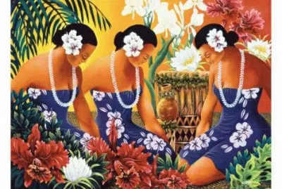 Hawaiian Hula Dancers by Warren Lapozo jigsaw puzzle