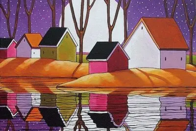 Night Star cottages by C Horvath