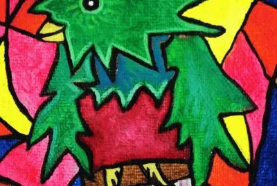Crazy Quetzal painting  Guatemala