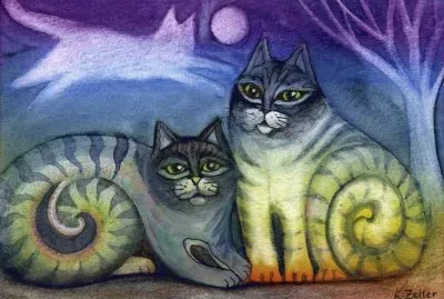 פאזל של Pussicat moon by Karin Zeller