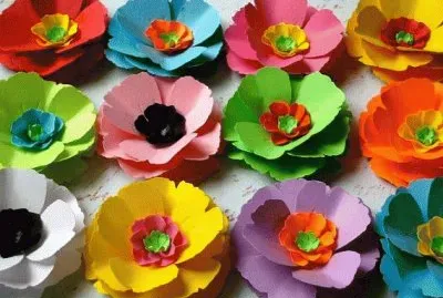 Poppie love Paper Flowers