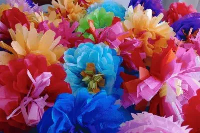 Mexican tissue Paper Flowers