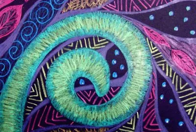 Koru Spiral plant art