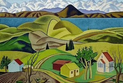 Central Otago by Rita Angus  New Zealand