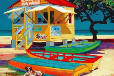 Coqui hut by Shari Erikson