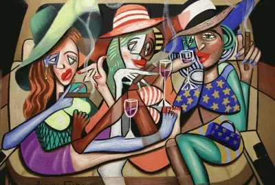 Three Ladys after a hot evening