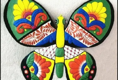 Hand Painted Metal Butterfly