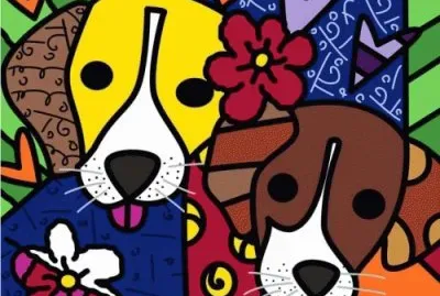Dogs by Romero Britto jigsaw puzzle