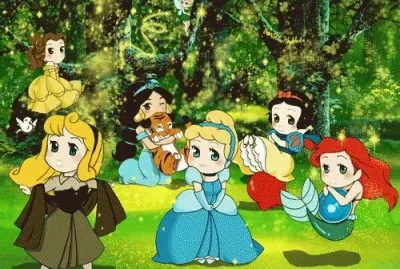 Belle Aurora Jasmine Cinderella Snow Ariel Tinker