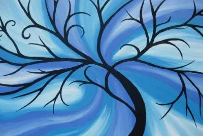 The color is Blue jigsaw puzzle