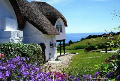 English Cottage along the Sea