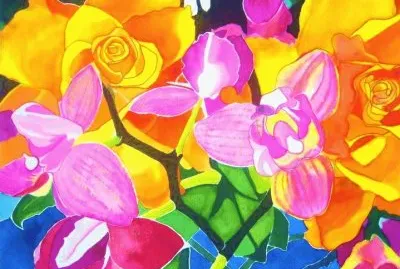 פאזל של Roses and Orchides by Anne Lund Sorensen