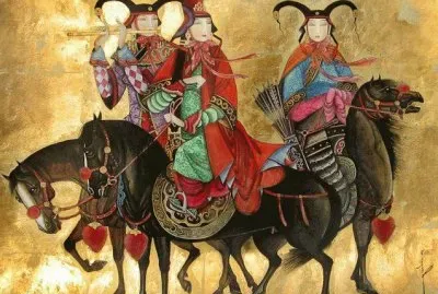 Mongolian art by Zayasaikhan Sambuu jigsaw puzzle