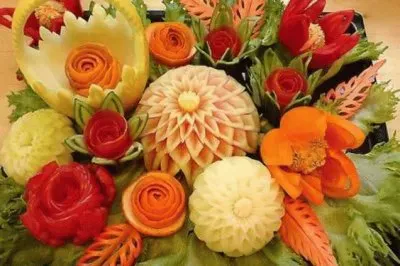 Traditional Fruit carving Ubud  Bali