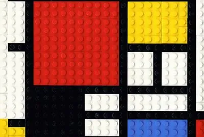 Mondriaan inspired Lego art jigsaw puzzle