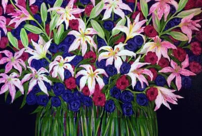 Vase of Flowers painting