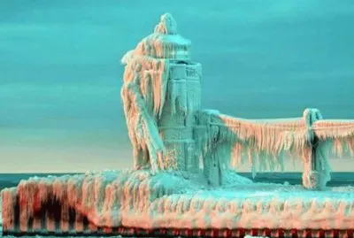 lighthouse on Lake Michigan