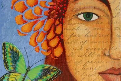 Butterfly Flower portret by Ton Adams jigsaw puzzle