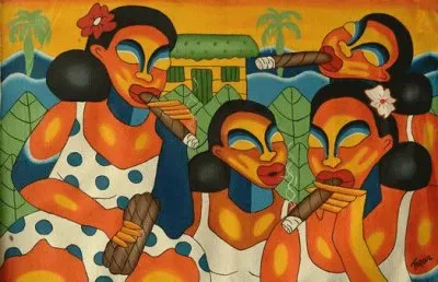 Cigar smoking Woman   Cuba jigsaw puzzle