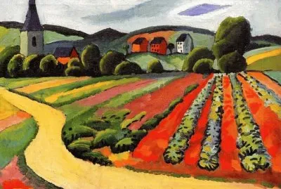 Landscape art by August Macke jigsaw puzzle