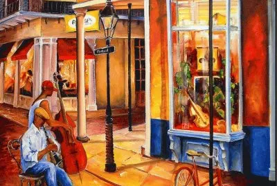 Music in Burbon street  New Orleans