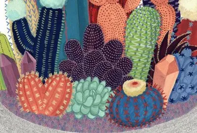 Crystal Cactus print