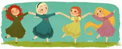 Merida Elsa Anna Rapunzel