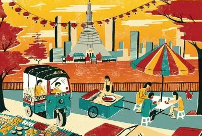 Streetlife in Bangkok jigsaw puzzle