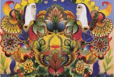 African American Folk art by Minnie Evans jigsaw puzzle