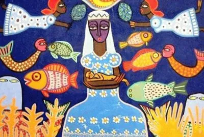 Cuban art by Manuel Mendive jigsaw puzzle