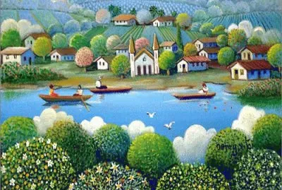 Rowing on the Lake jigsaw puzzle