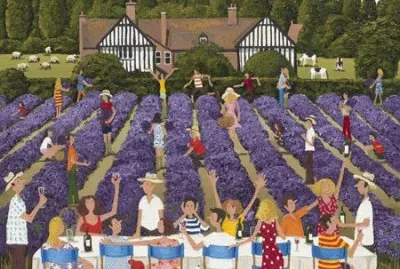 Lunchtime at the Lavender field jigsaw puzzle
