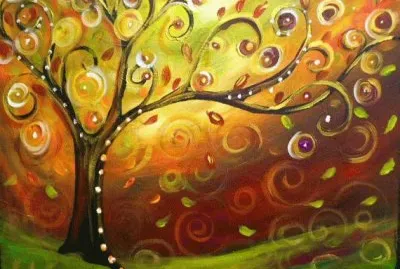 Fall swirly Tree jigsaw puzzle