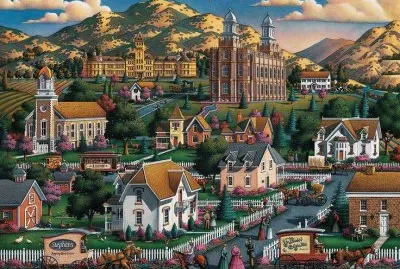 Summer at Logan Village  Utah  USA