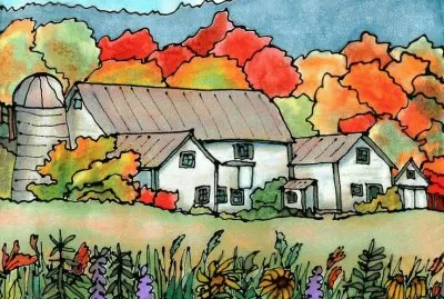 Barn in Pomfret  Vermont  by Linda Mareille