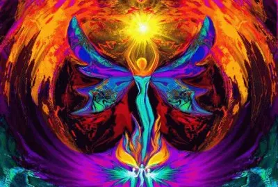 Colored jigsaw puzzle