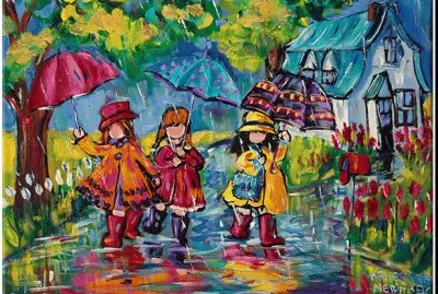 Walking in the rain by Katerine Mertika