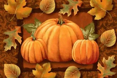 Pumpkins and Leaves
