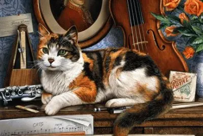 Cat on the Piano