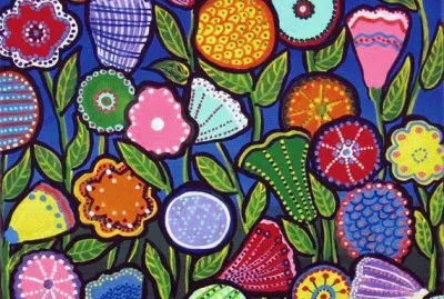 Colorful Whimsical Flowers jigsaw puzzle